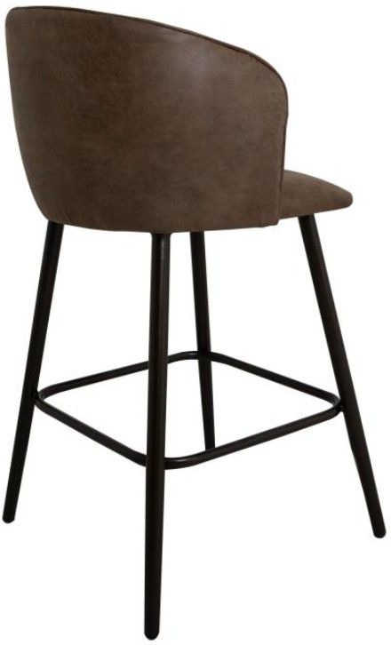 International Furniture Direct Tamesis Brown/Matte Black 30" Barstool-4