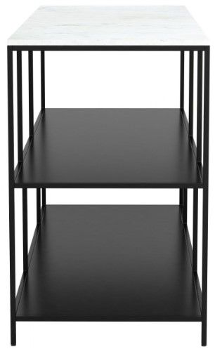 Zuo® Modern Singularity White Top Console Table with Black Steel Frame -2