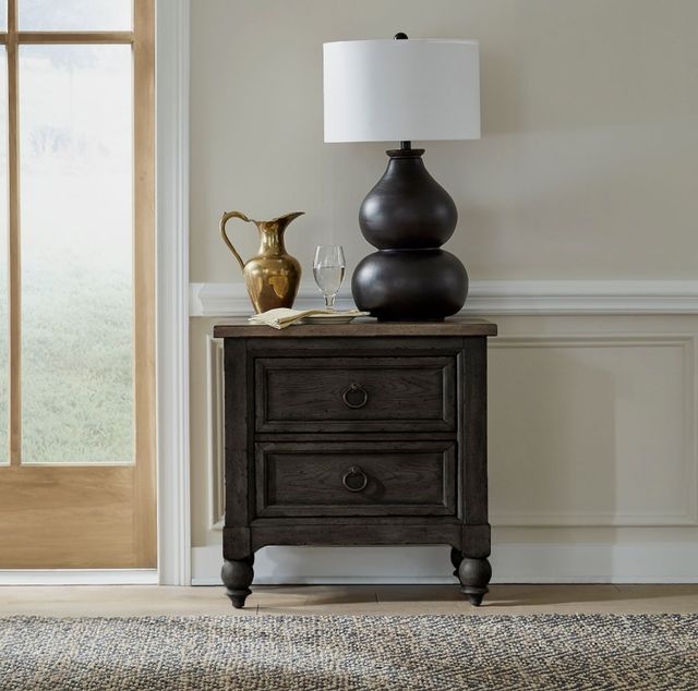 Liberty Furniture Americana Farmhouse Black Nightstand-1
