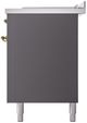 Ilve® Nostalgie II Series 60" Graphite Matte Pro Style Dual Fuel Range-4