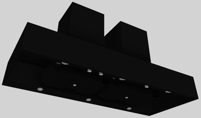 Vent-A-Hood® 66" Black Contemporary Island Range Hood-3