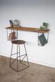 Kalalou Honey Wood Wall Desk/Shelf With Two Wire Baskets-1