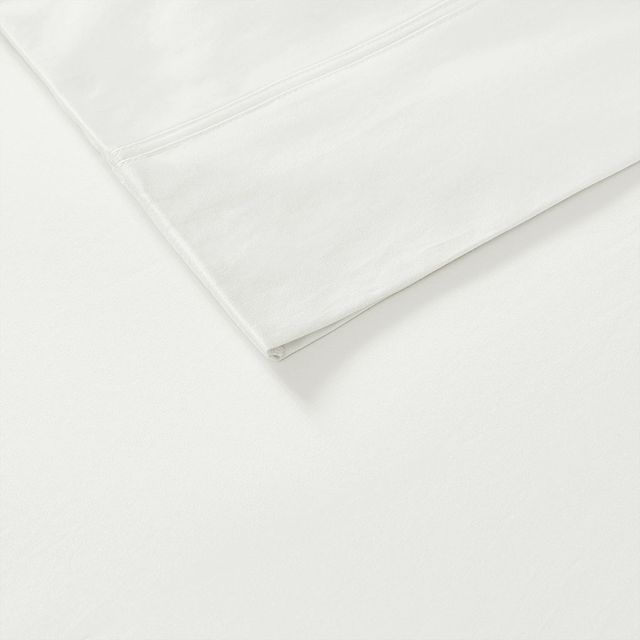 Olliix by Sleep Philosophy White California King Rayon From Bamboo Sheet Set-3