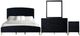 New Classic® Home Furnishings Kailani 4-Piece Black Queen Panel Bedroom Set-0