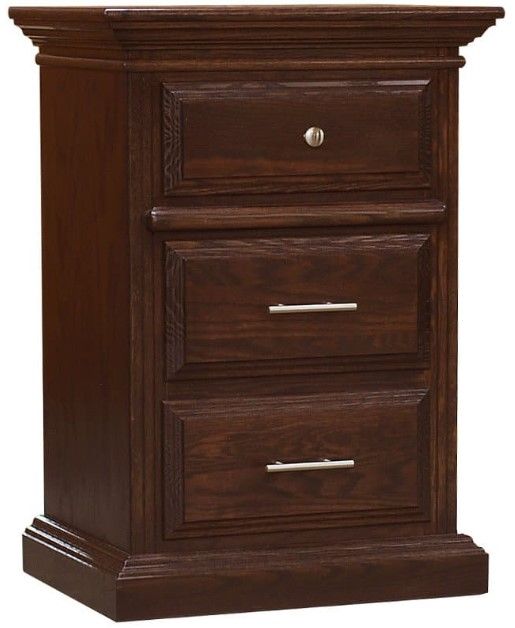 Wolfcraft Furniture McKinley Brown 3-Drawer Nightstand-0