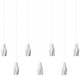 Currey & Company Posh Silver/White 7-Light Linear Multi-Drop Pendant-1