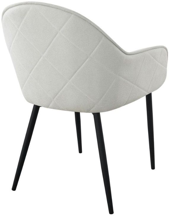 Coaster® Emma 2-Piece Black/Fog Grey Upholstered Dining Arm Chair Set-3