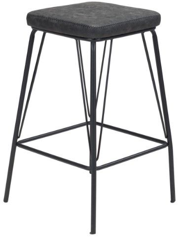 Zuo® Modern Samuel 2-Piece Vintage Black Barstools-0