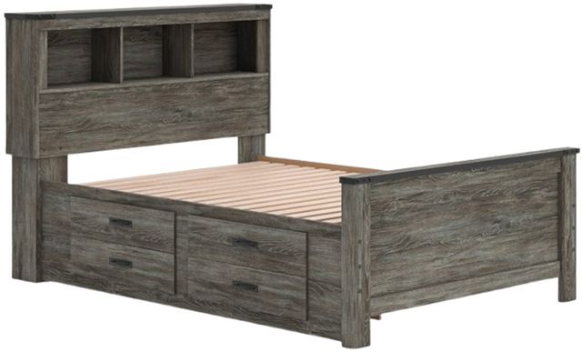 Signature Design by Ashley® Frandern Gray Full Bookcase Panel Bed with Storage-4