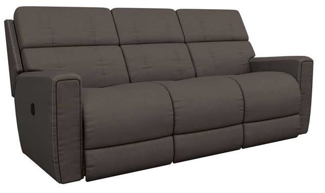 La-Z-Boy® Apollo Slate Leather Manual Reclining Sofa-0