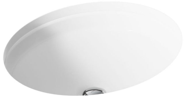 Kohler Canvas® White 19.44" Oval Undermount Bathroom Sink-0