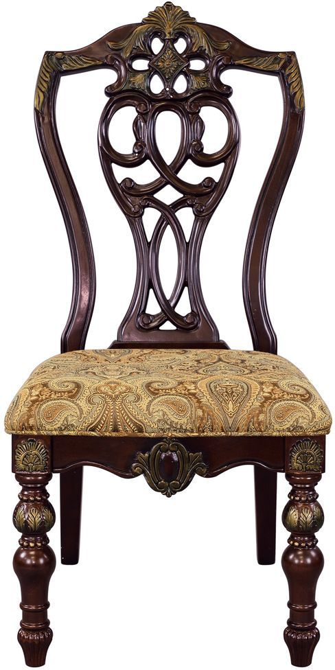 Homelegance® Catalonia Dark Cherry/Multi-Color Side Chair-1