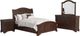 Elements International Cameron 4-Piece Cherry Queen Panel Bedroom Set-0