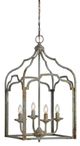 Forty West Sullivan Blue 4-Light Chandelier-0