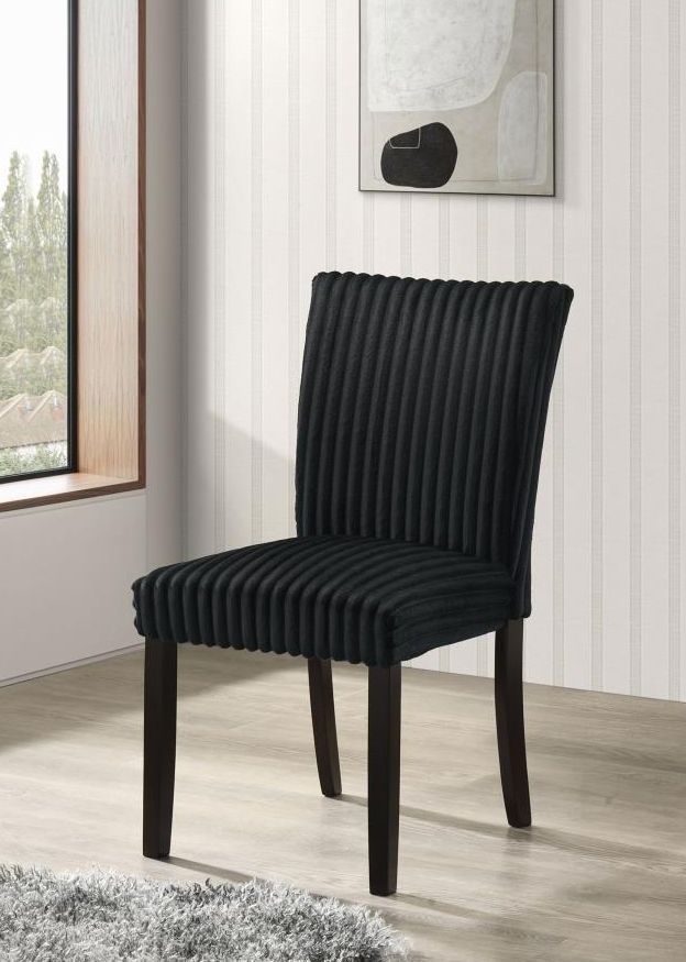 Coaster® Dermott 2-Piece Black Upholstered Dining Side Chair Set-1