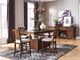 Magnussen Home® Bay Creek 2-Piece Baja Fog/Toasted Nutmeg Counter Chair Set with Upholstered Seat-1