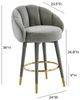 TOV Furniture Myla Light Gray Swivel Counter Stool-2