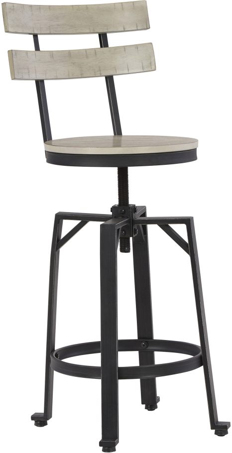 Karisslyn Adjustable Height Stool - Whitewash/Black - (D336-124) Karisslyn Adjustable Height Stool - Whitewash/Black - (D336-124)