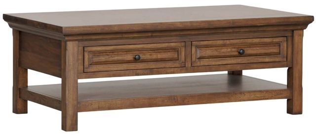Napa Furniture Design Hill Crest Brown Rectangular Coffee Table-0