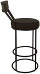 International Furniture Direct Xel-Ha Dark Hay Brown/Blacksmithing Black/Brown 30" Barstool-2