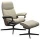 Stressless® by Ekornes® Customizable Consul Small Manual Recliner and Ottoman with Cross Base-0