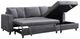 Mazin Furniture Jordan 2-Piece Dark Gray Right-Arm Facing Pullout Sleeper Sectional and Storage Chaise-0