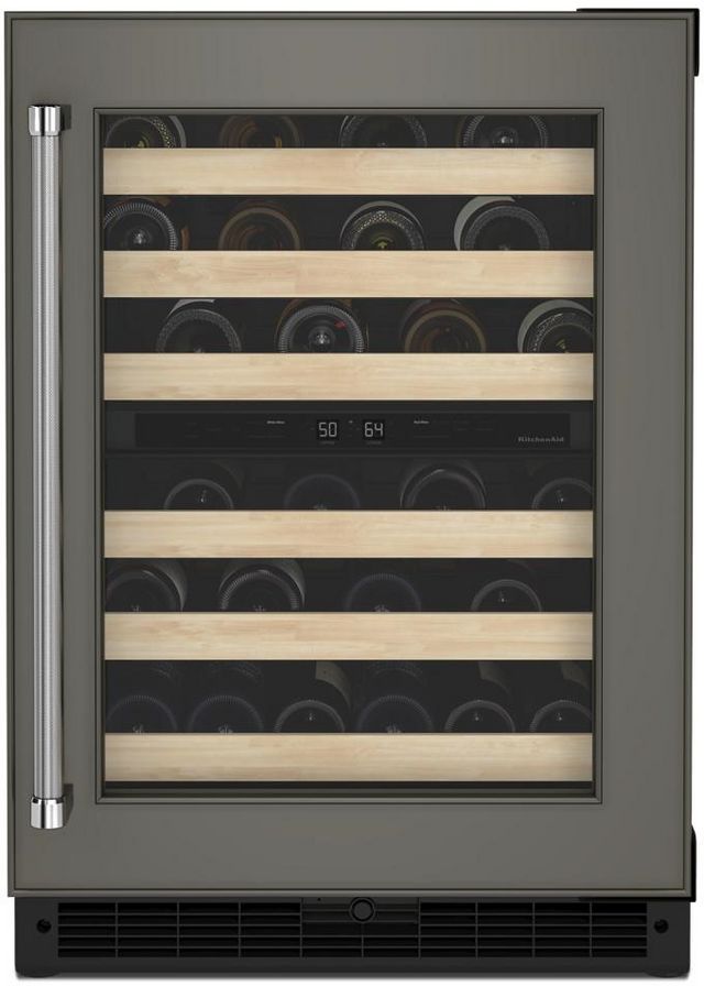 Refroidisseur à vin encastré de 24 po KitchenAid® de 46 bouteilles - Prêt pour le panneau-5