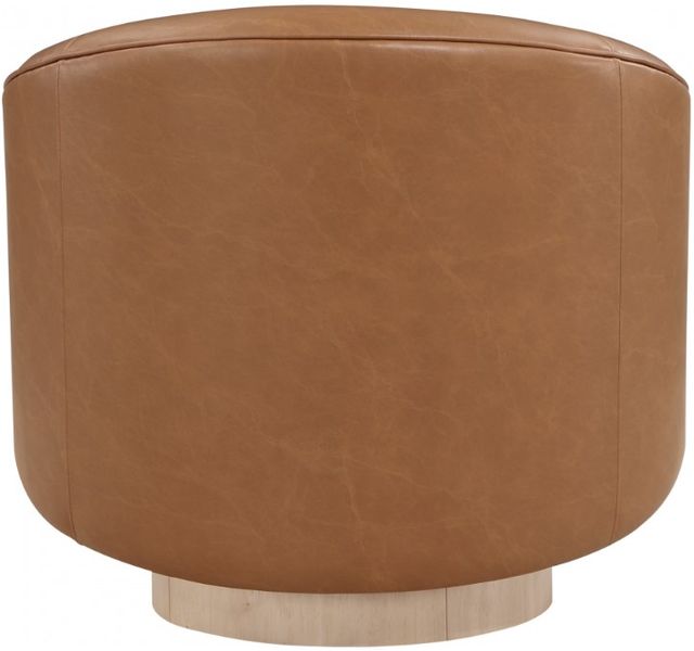 Meridian Furniture Gibson Cognac Vegan Leather Swivel Chair-3