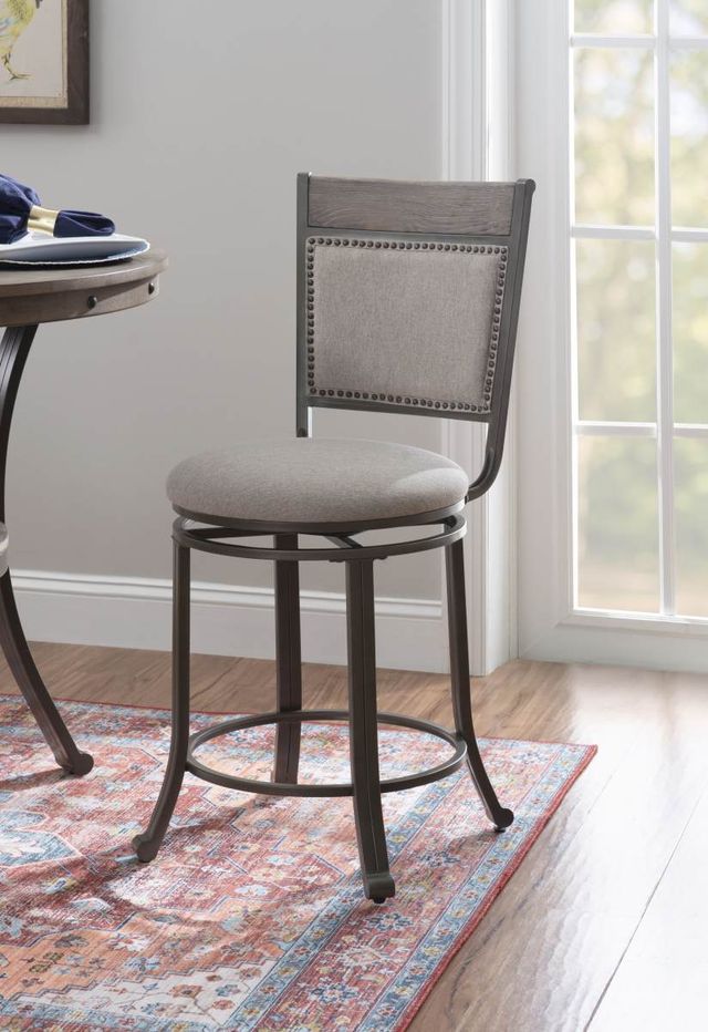 Powell® Franklin Gray/Pewter Counter Stool-2