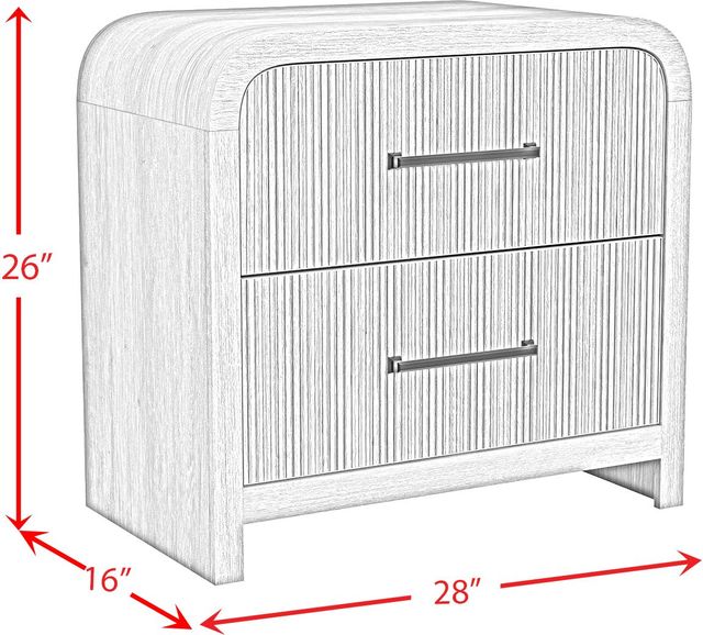 Elements International Ridgemont Black Nightstand-2