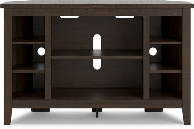 Signature Design by Ashley® Camiburg Warm Brown Corner TV Stand-1