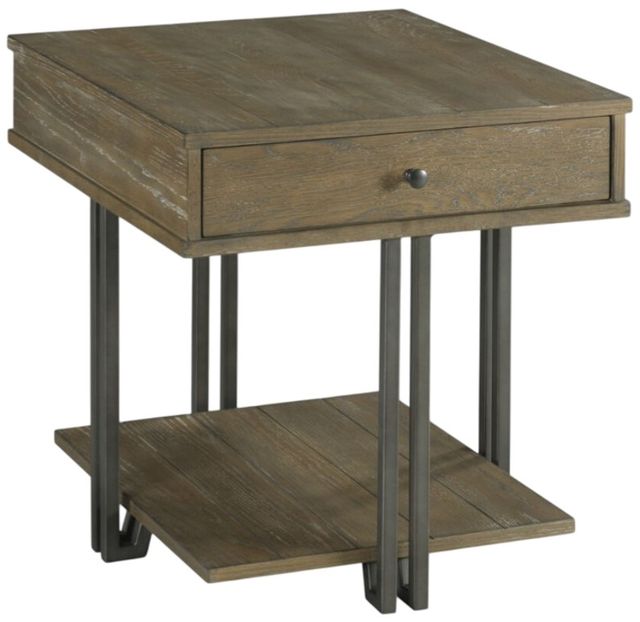 England Furniture Saddletree Brown Rectangular End Table-0