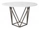Zuo® Modern Tintern White Dining Table with Antique Brass Base-2