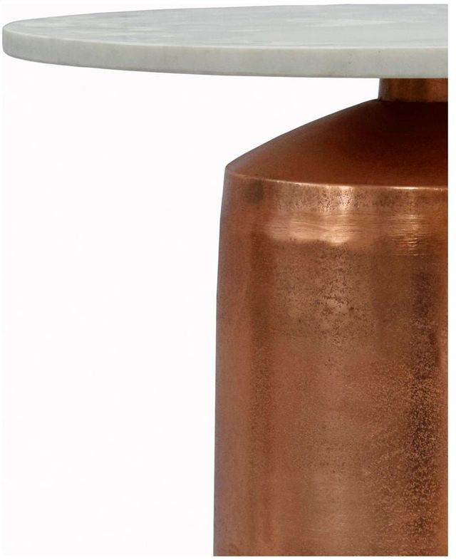 Moe's Home Collection Jackie Copper Large Accent Table with White Marble Top-2