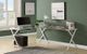 ACME Furniture Dazenus Clear/White Computer Desk with X Shape Base-4
