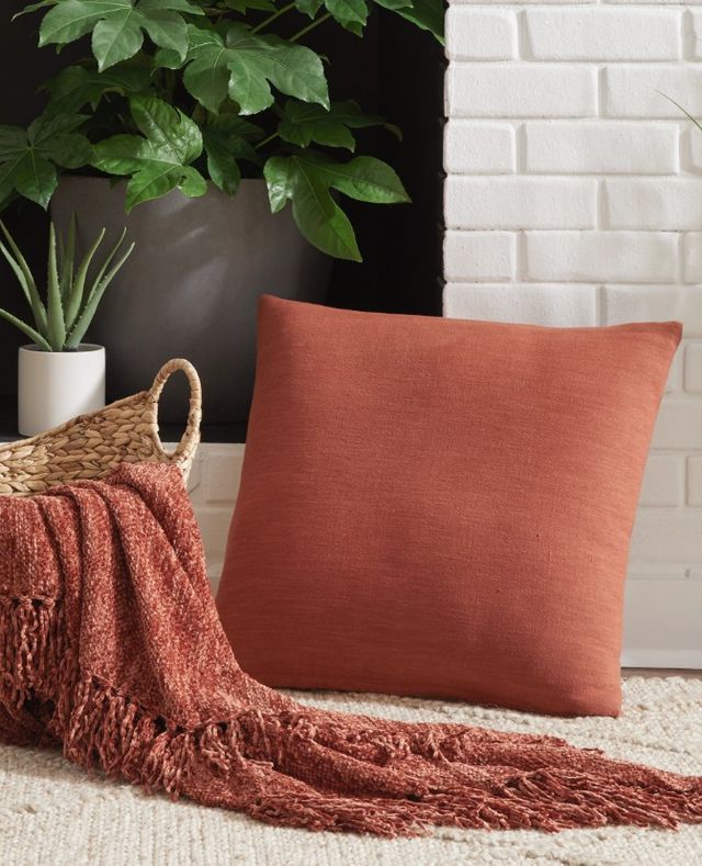Signature Design by Ashley® Thaneville 4-Piece Rust 22" Throw Pillow Set-3