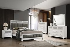 Coaster® Barzini 4-Piece White California King Bedroom Set