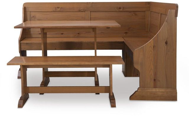 Linon Midwest 5 Piece Natural Pine Breakfast Nook Set-0