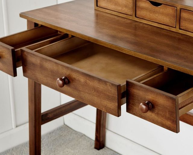 Linon Emery 3-Piece Walnut Vanity Set-4