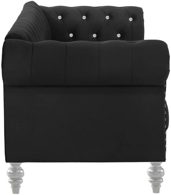New Classic® Home Furnishings Emma Black Crystal Sofa-3