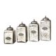 A & B Home 4-Piece Silver Glass Jar Set-3