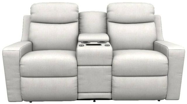 La-Z-Boy® Emmons Sand Manual Reclining Loveseat with Console-1