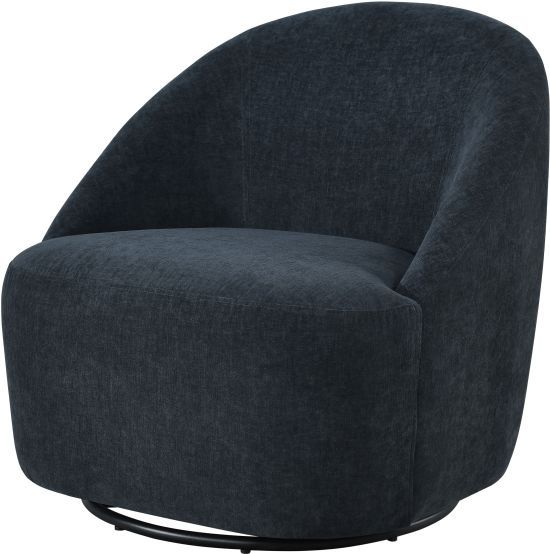 Coaster® Leon Black Upholstered Swivel Accent Chair-4
