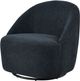 Coaster® Leon Black Upholstered Swivel Accent Chair-4