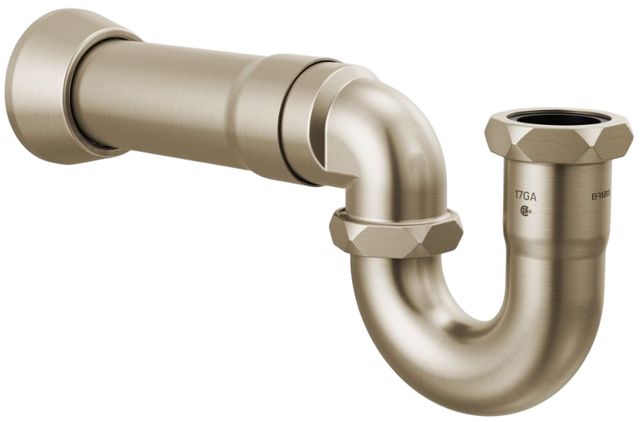 Brizo Brilliance® Brushed Nickel 17-Gauge P-Trap with Flange-0