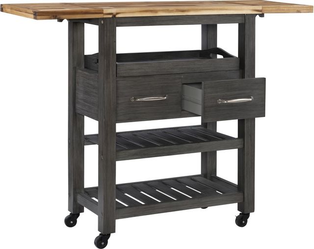 Powell® Kenton Grey Kitchen Cart-3