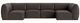 Bassett® Furniture Customizable Clyde 6-Piece Leather Modular U-Shaped Sectional-1