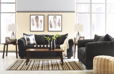 Signature Design by Ashley® Darcy Black Full Sofa Sleeper-3