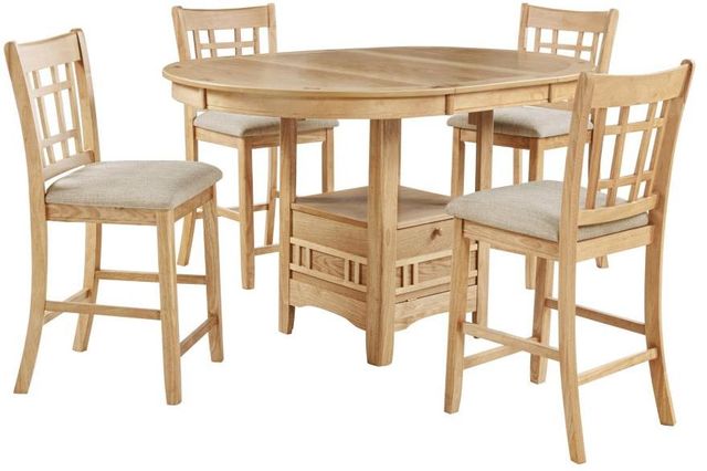 Coaster® Lavon 5-Piece Light Oak Counter Dining Set-0