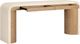 Four Hands Jane Sandy Oak Veneer Top Console Table with Beige Painted Linen Base-3